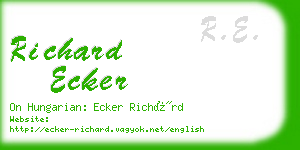 richard ecker business card